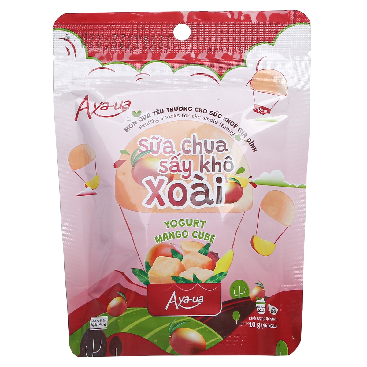 Sữa chua sấy khô Aya-ua vị xoài 10g - mặt phải