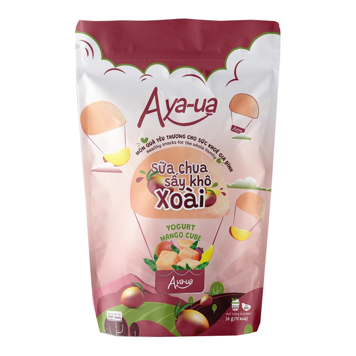  Sữa chua sấy khô Aya-ua vị xoài 16g - mặt phải