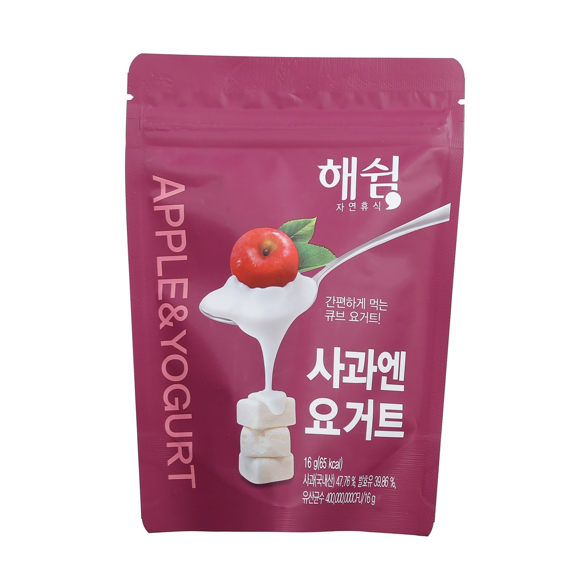 Sữa chua sấy lạnh Haeswim vị táo dạng gói 16g - mặt trái