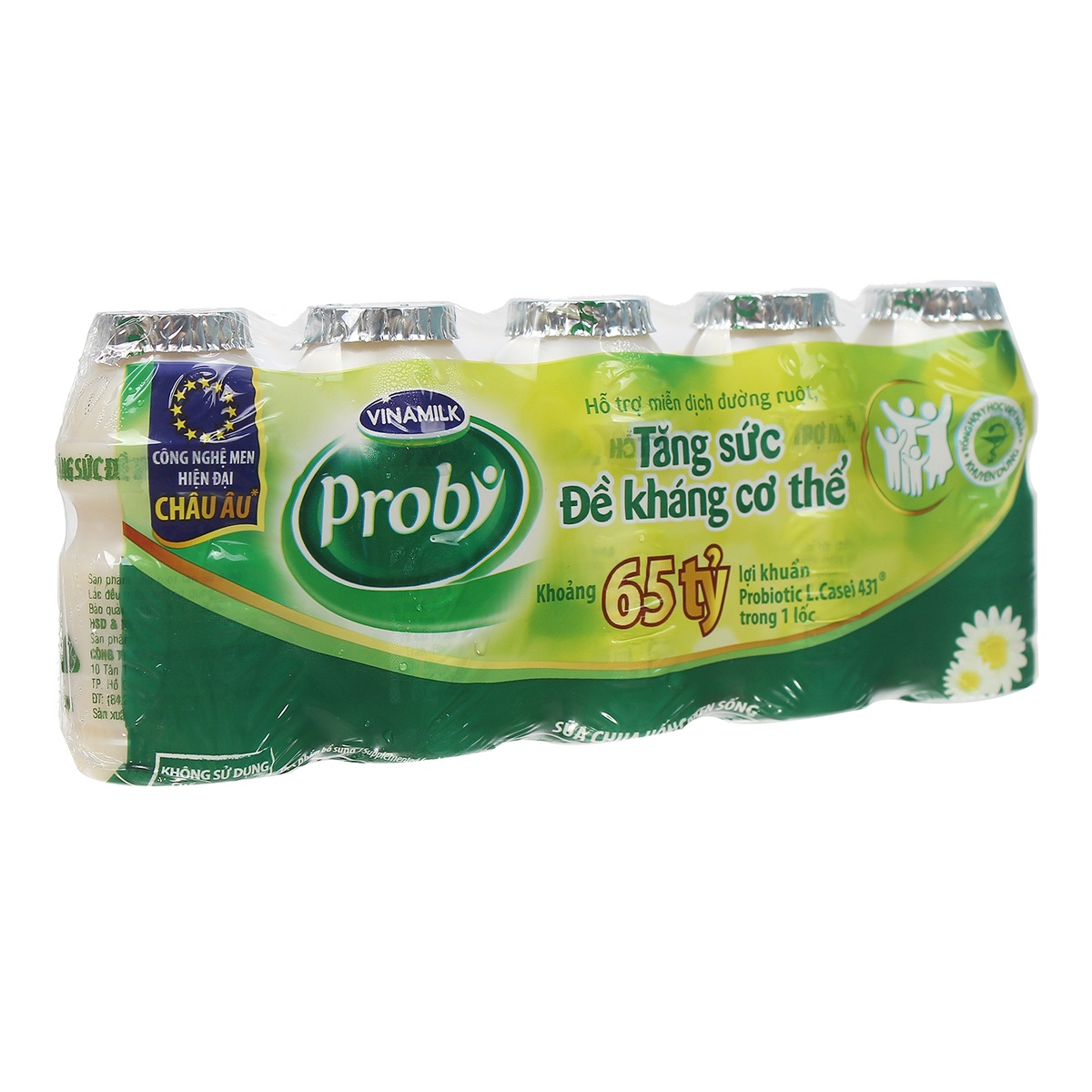 Sữa chua uống lợi khuẩn Probi vỉ 5 Lọ 65ml  - mặt trái