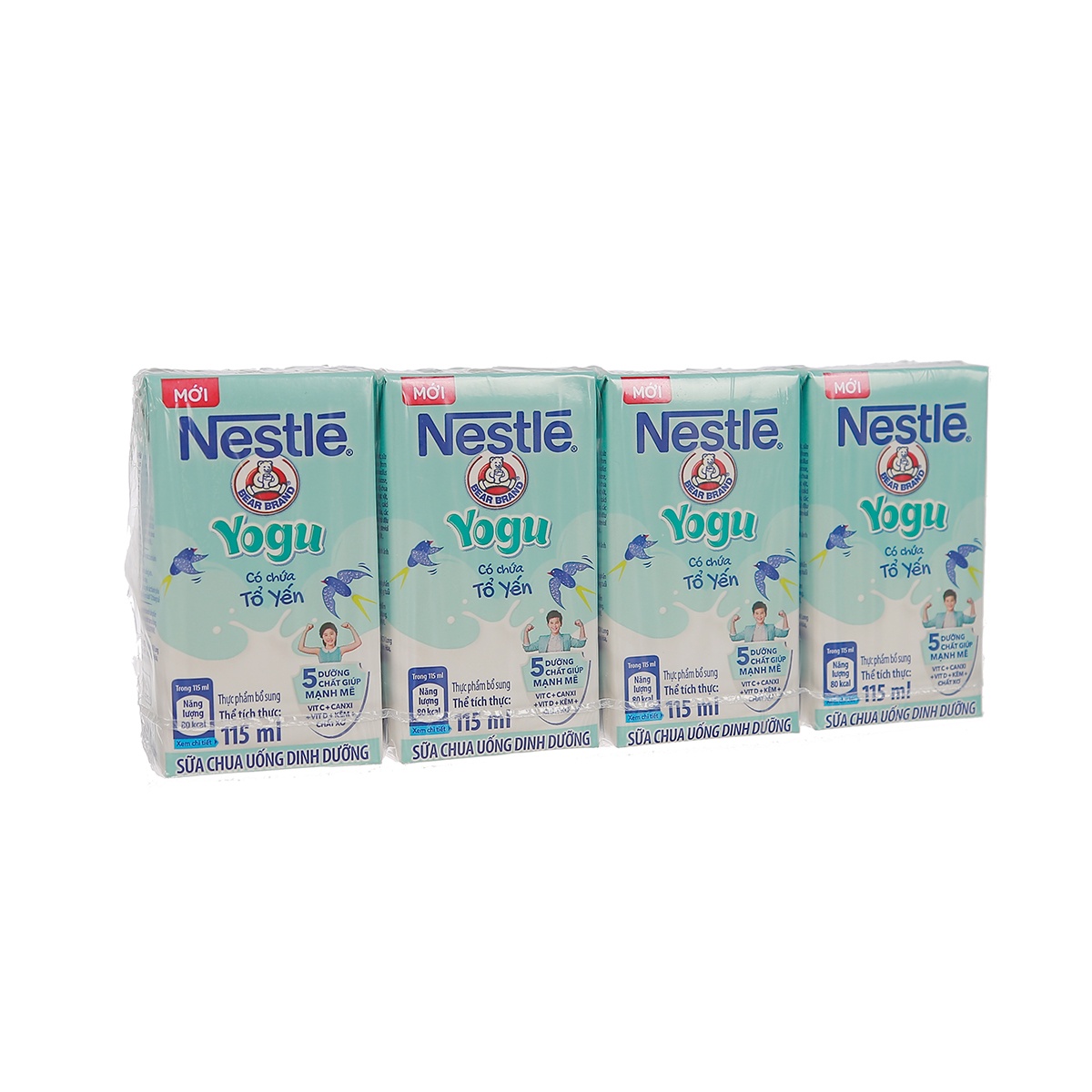 Sữa chua uống Nestlé Yogu (4x115ml) cho bé trên 1 tuổi - mặt trái