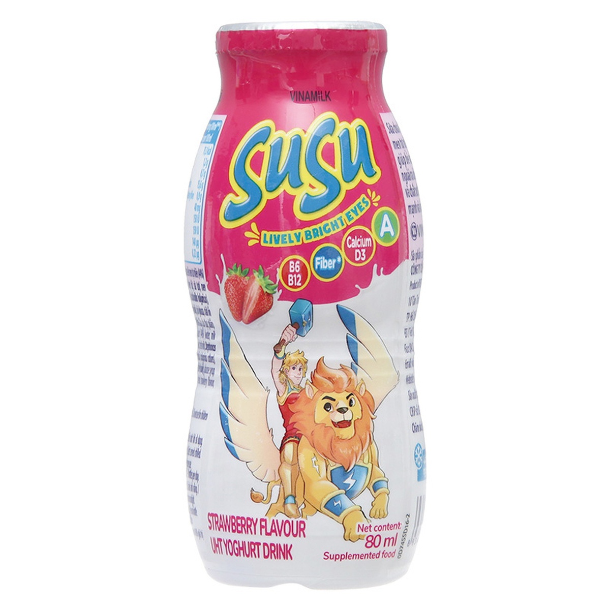 Sữa chua uống SuSu hương dâu (6x80ml) - mặt phải