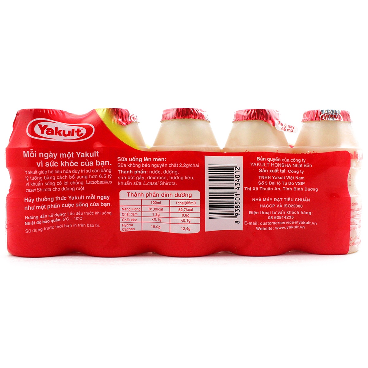 Sữa chua uống Yakult cho mọi lứa tuổi - mặt phải
