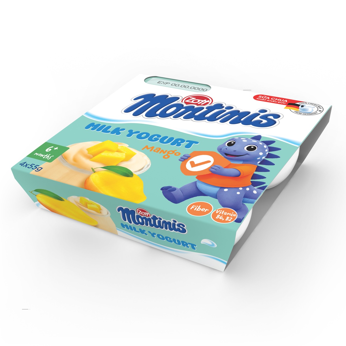 Sữa chua Zott Montinis vị xoài 4*55g - hình 6