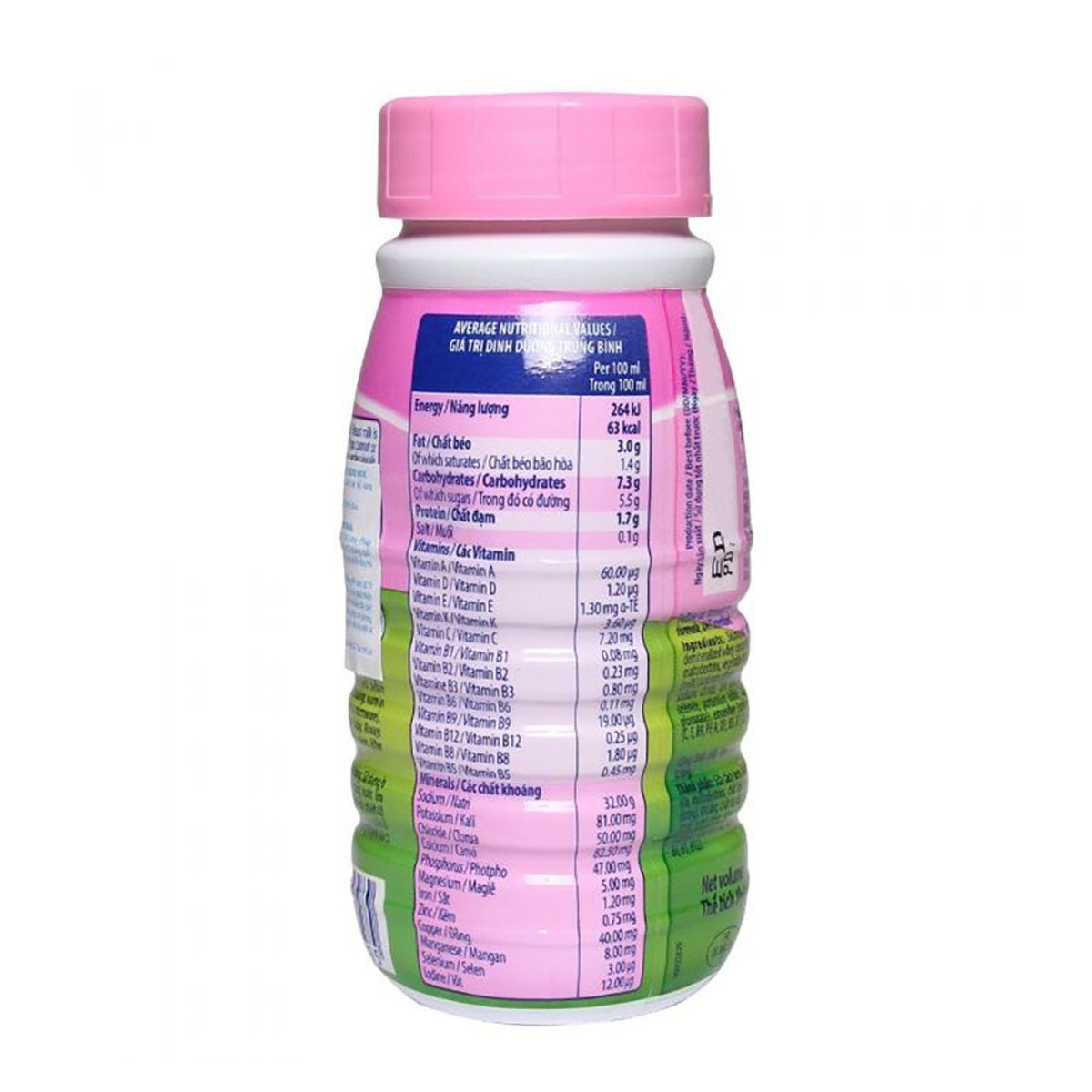 Sữa bột Lactel Eveil pha sẵn uống liền 250ml - mặt trái