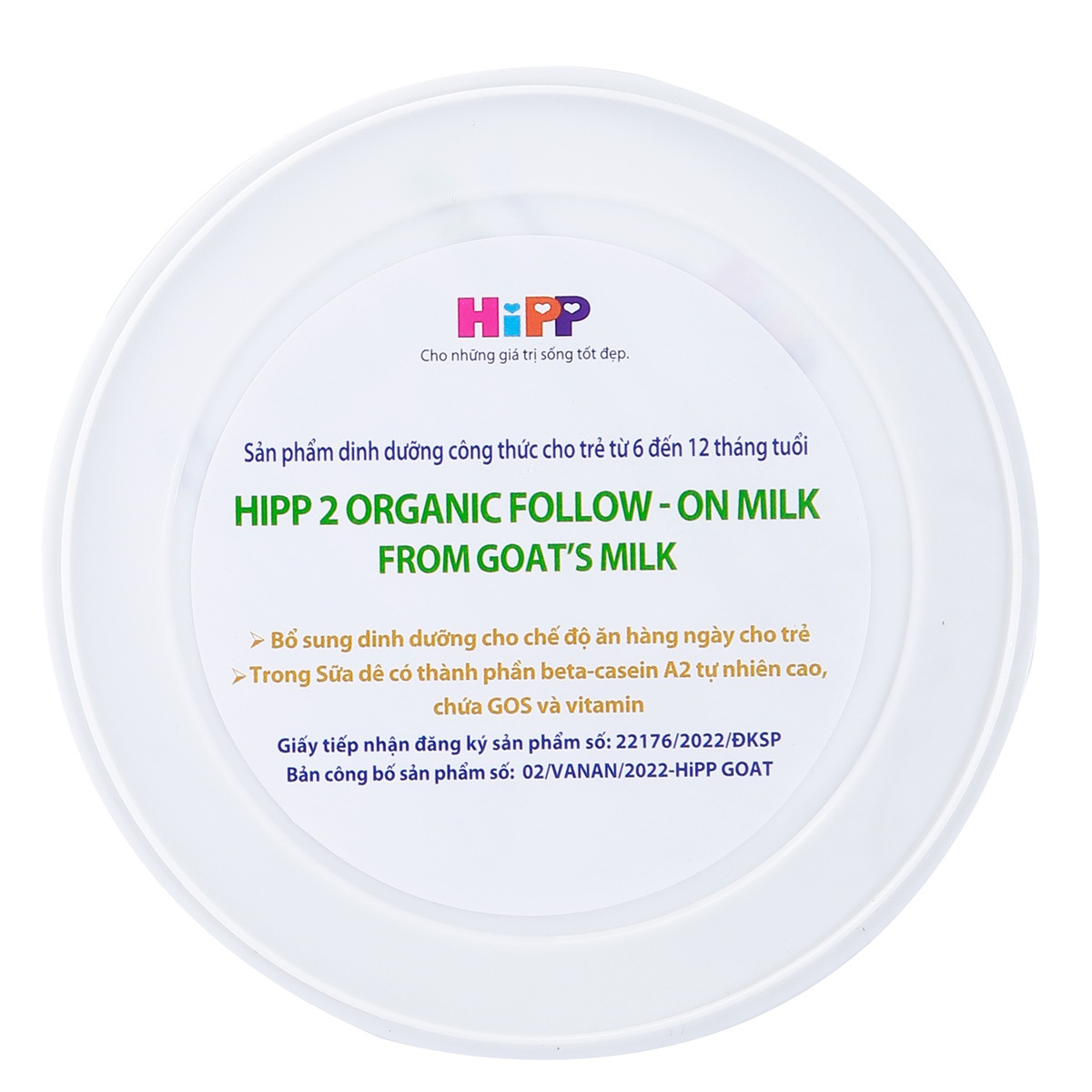 Sữa dê HiPP Organic số 2 (cho bé 6-12 tháng) 400g - góc nghiêng