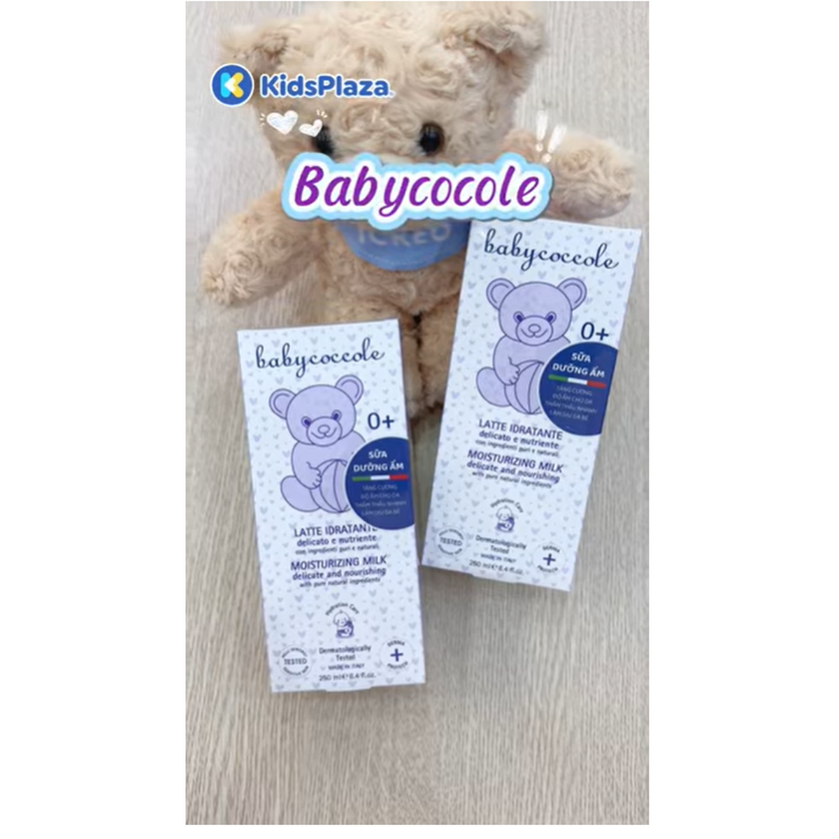 Sữa dưỡng ẩm chiết xuất hạnh nhân Babycoccole 250ml 0M+ - video