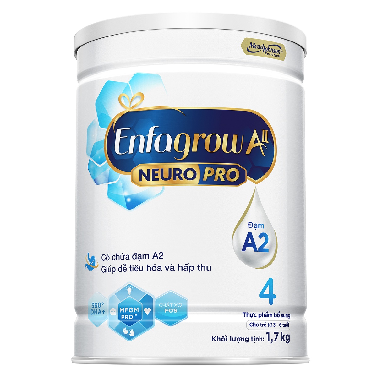 Enfagrow AII Neuro Pro 4 1.7kg (cho trẻ từ 3-6 tuổi) - mặt trái