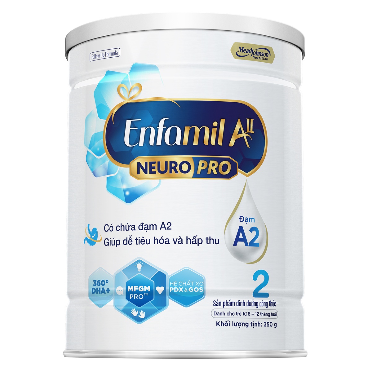 Sản phẩm dinh dưỡng công thức Enfamil A2 Neuropro 2 350g (cho trẻ từ 6-12 tháng) - mặt trái
