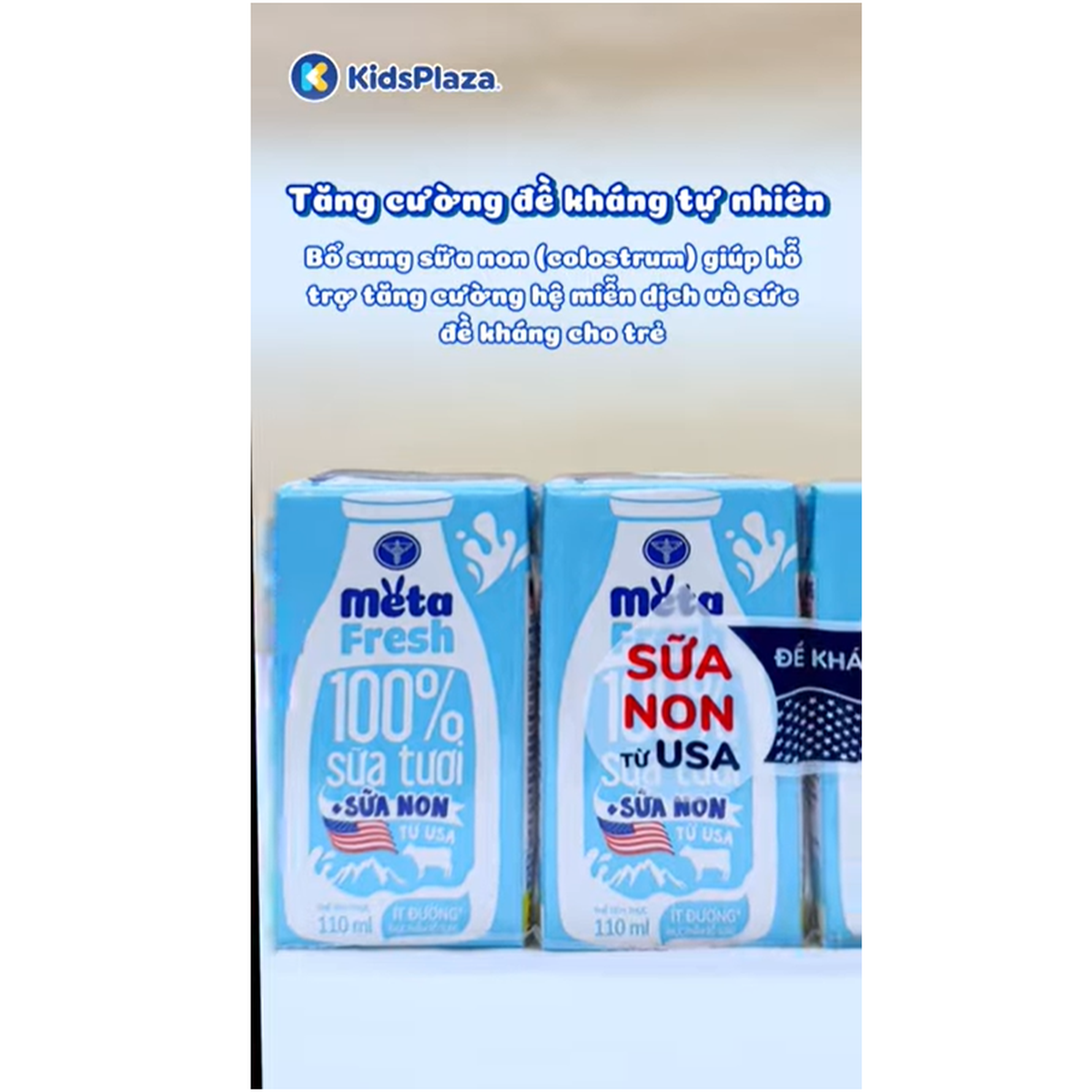 Sữa tươi ít đường Nutricare MetaFresh 4x110ml - video