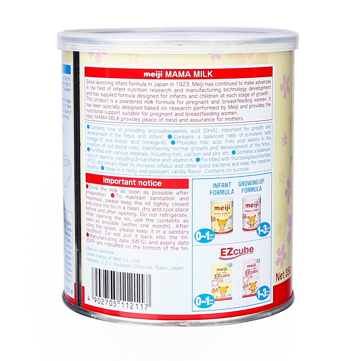 Sữa bầu Meiji Mama Milk (350g) - mặt phải