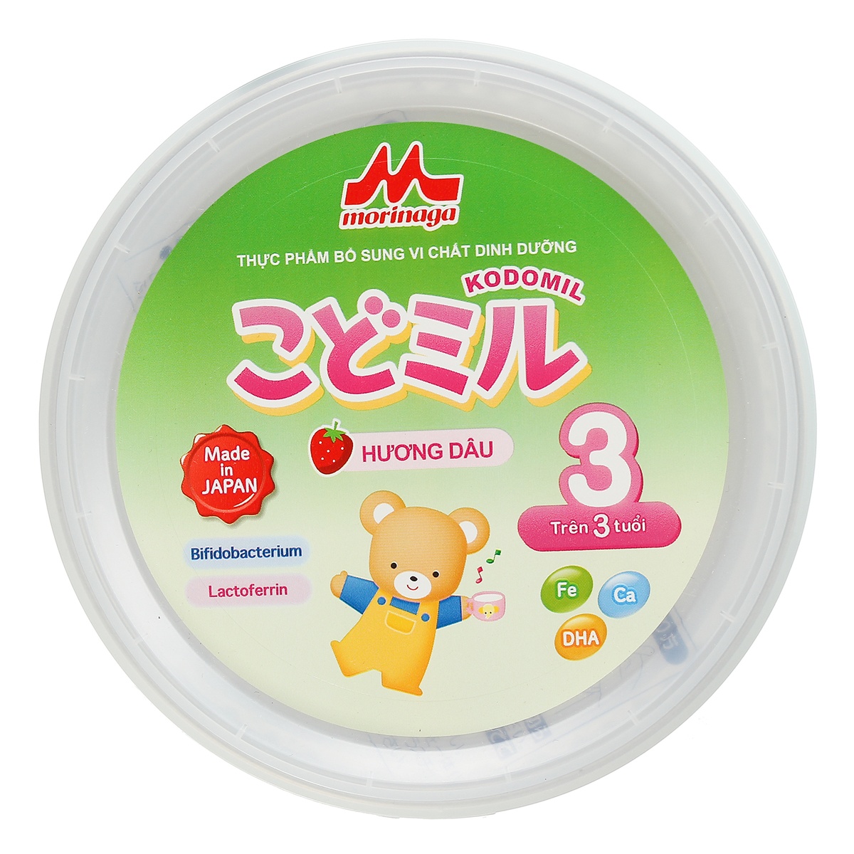 Sữa bột Morinaga số 3 hương dâu 850g cho bé >3Y - mặt trái