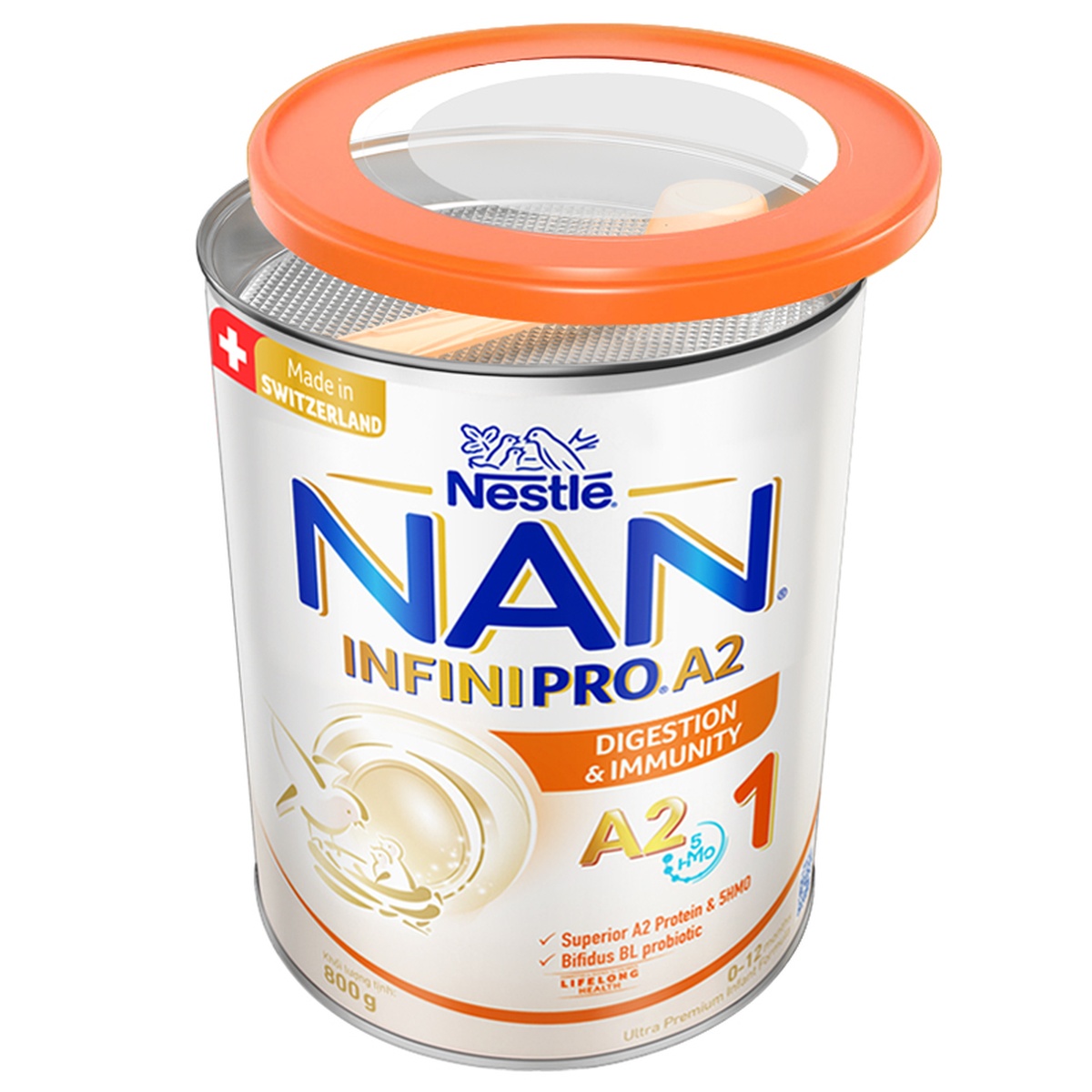 Sữa Nan InfiniPro A2 số 1 (cho bé 0-12 tháng) 800g - mặt sau
