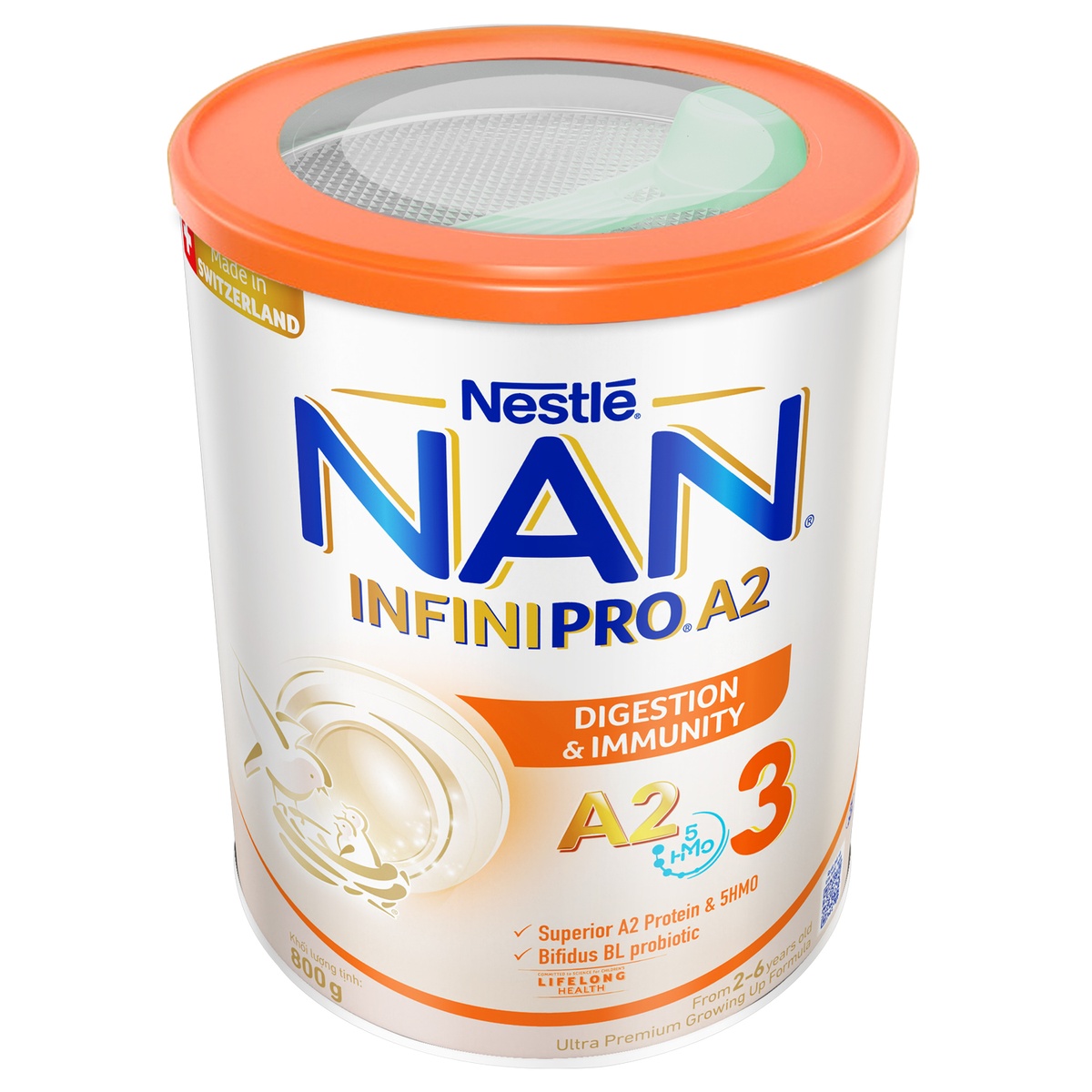Sản phẩm dinh dưỡng công thức Nan InfiniPro A2 số 3 800g cho bé 2-6 tuổi - hình 6