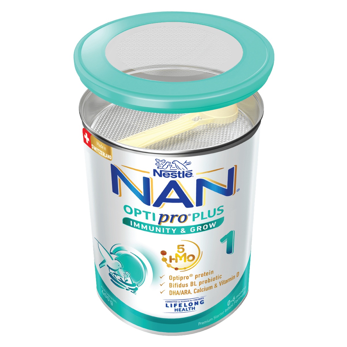 Sữa Nan Optipro Plus số 1 5HMO (cho bé 0-6 tháng) 400g - mặt phải
