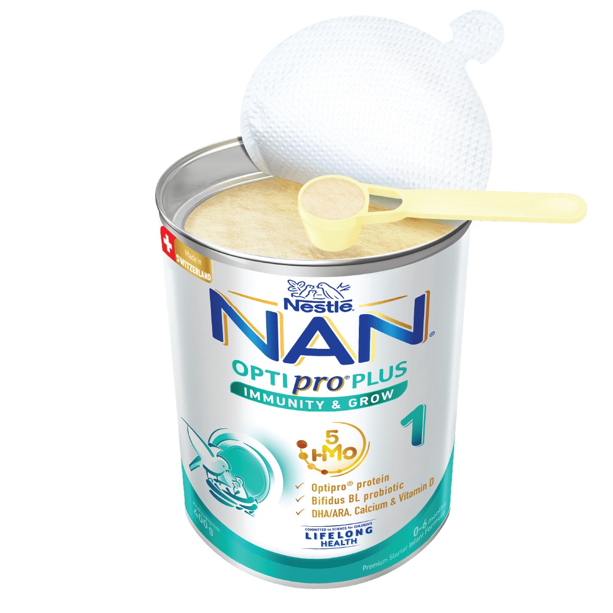 Sữa Nan Optipro Plus số 1 5HMO (cho bé 0-6 tháng) 400g - mặt sau