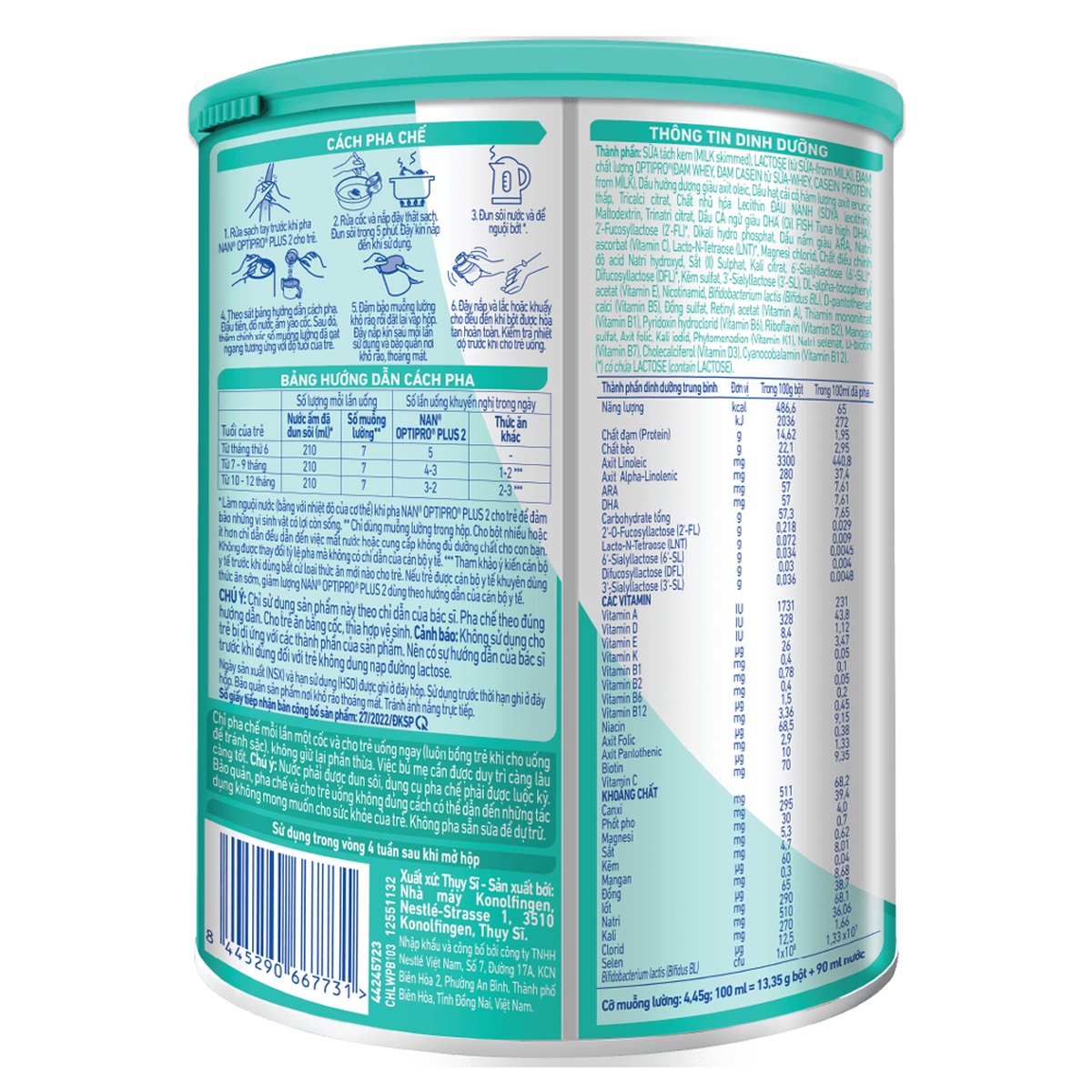 Sản phẩm dinh dưỡng công thức Nan Optipro Plus số 2 5HMO 800g cho bé 6-12 tháng tuổi - hình 6