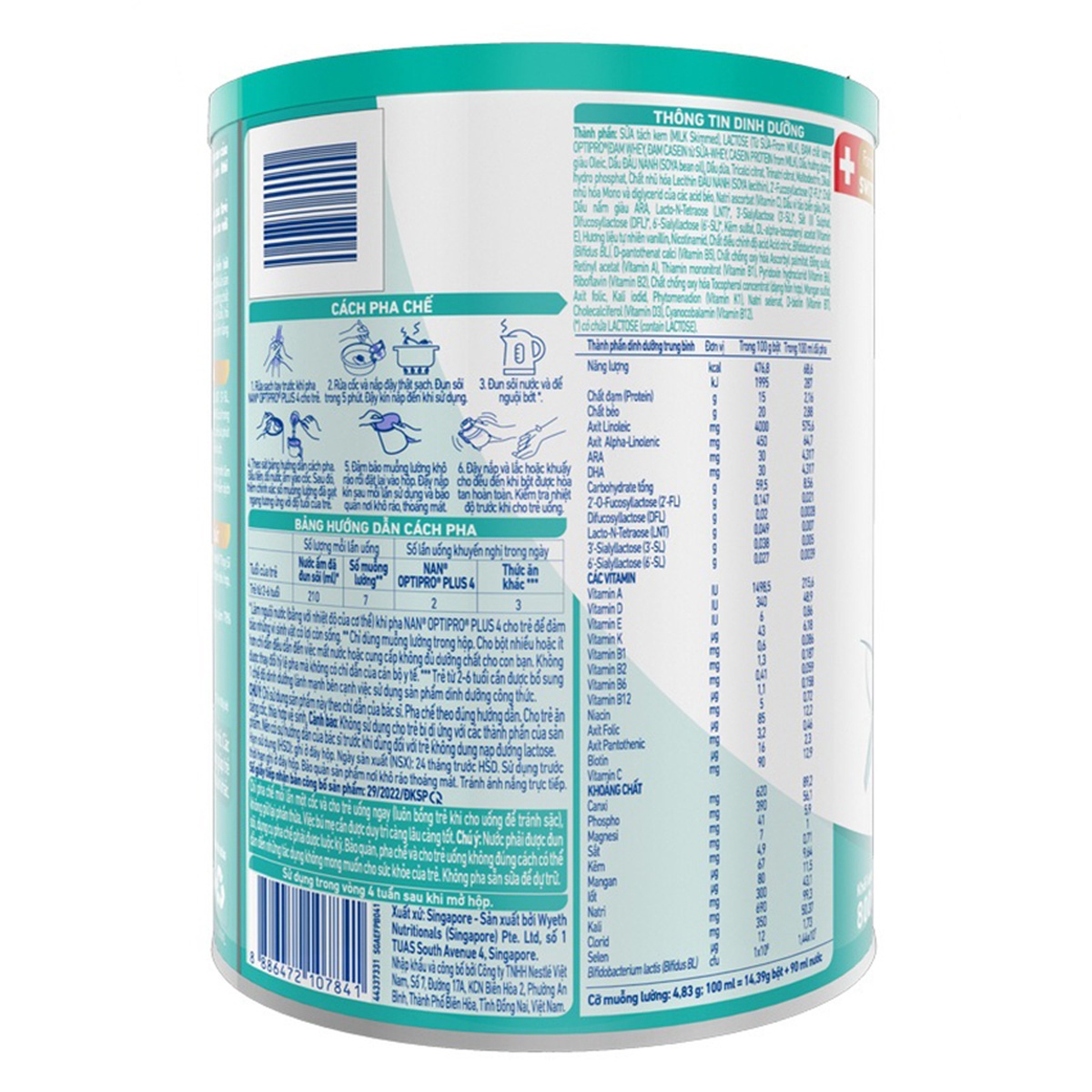 Sữa Nan Optipro Plus số 4 5HMO (cho bé 2-6 tuổi) 800g - hình 7