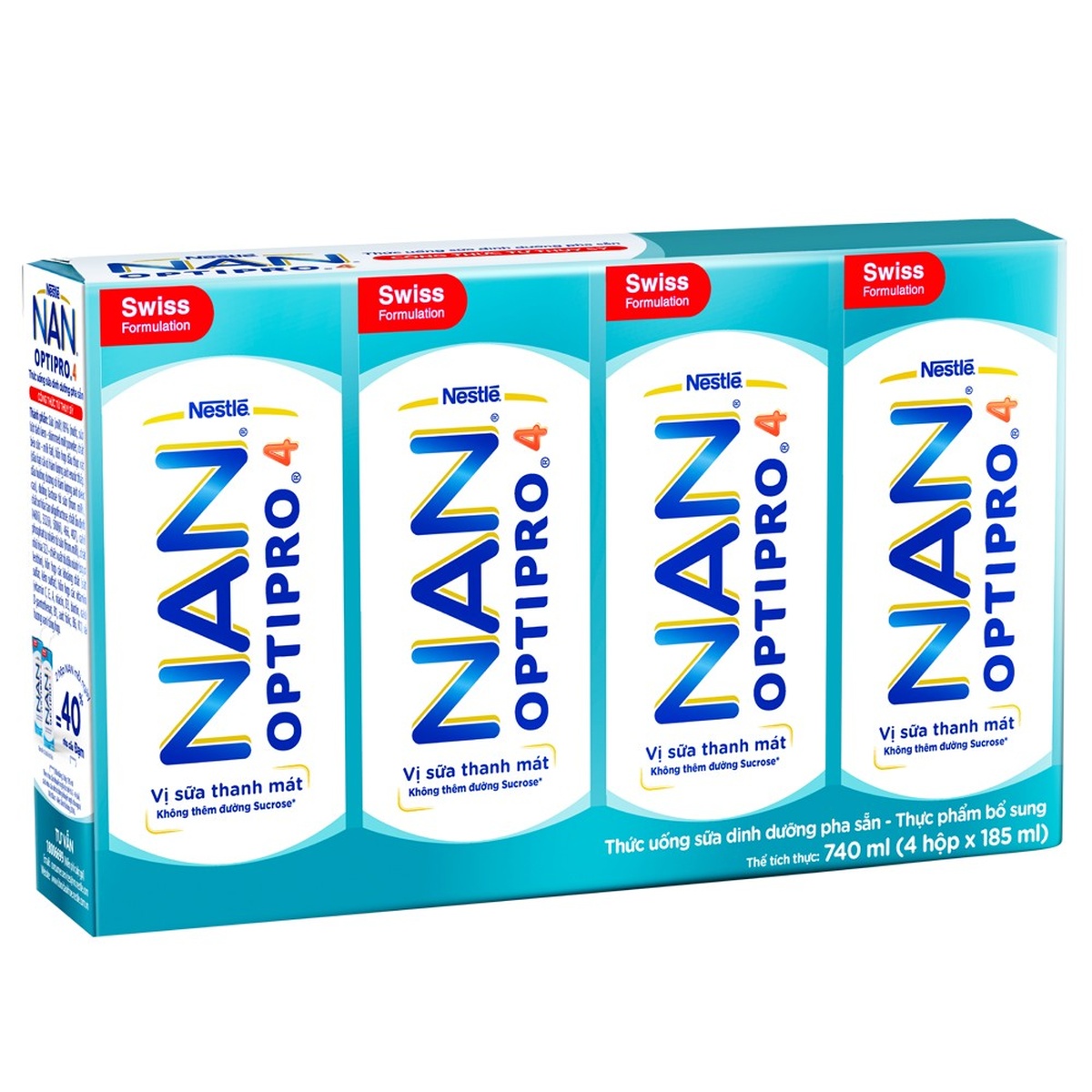 Sữa Nan Pro số 4 185ml (Từ 2 tuổi) - mặt trái