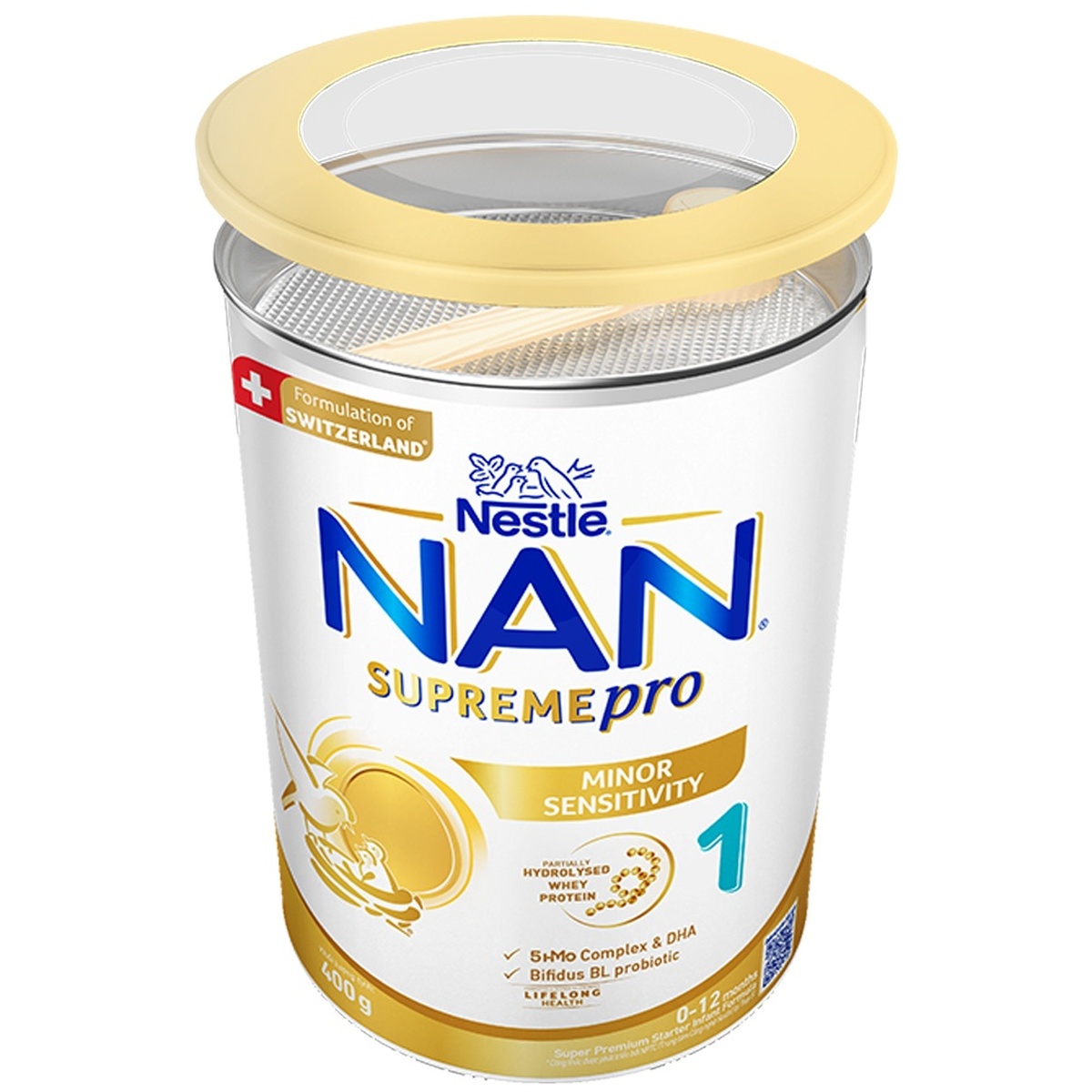 Sữa Nan Supreme Pro số 1 5-HMO (cho bé 0-12 tháng) 400g - mặt phải