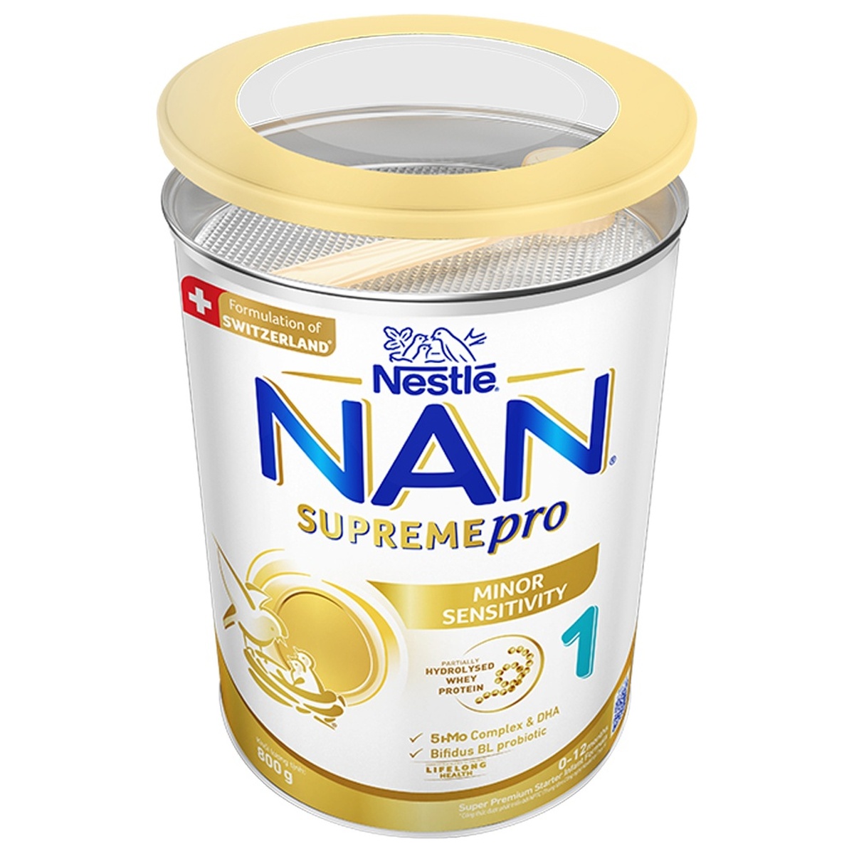Sữa Nan Supreme Pro số 1 5-HMO (cho bé 0-12 tháng) 800g - mặt trái