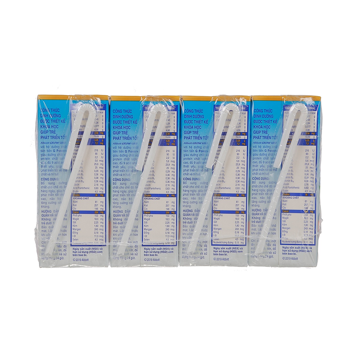 Sữa nước Abbott Grow Gold hương vani (4x180ml) cho bé từ 1 tuổi trở lên - mặt phải