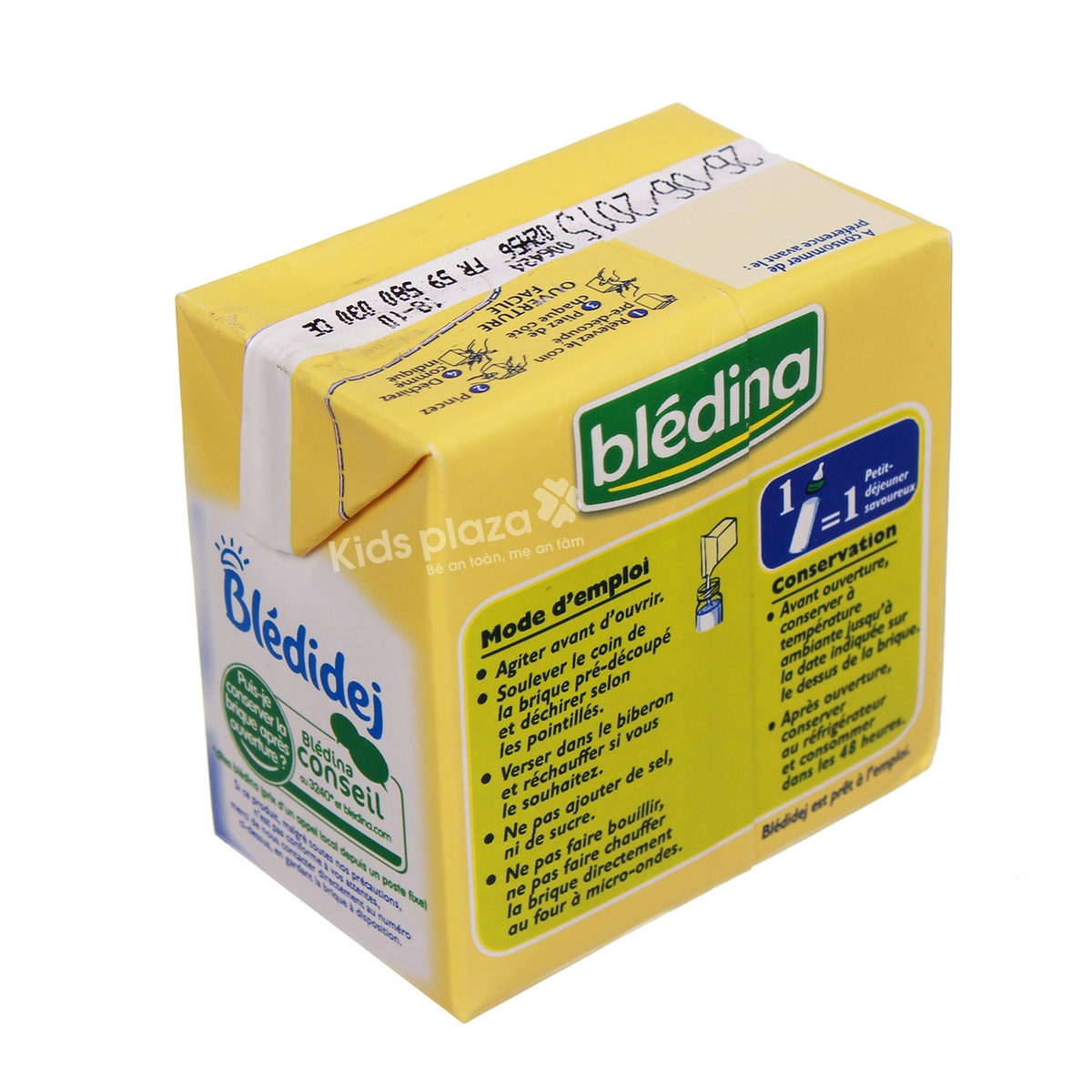 Sữa nước  Bledina 250ml - mặt sau