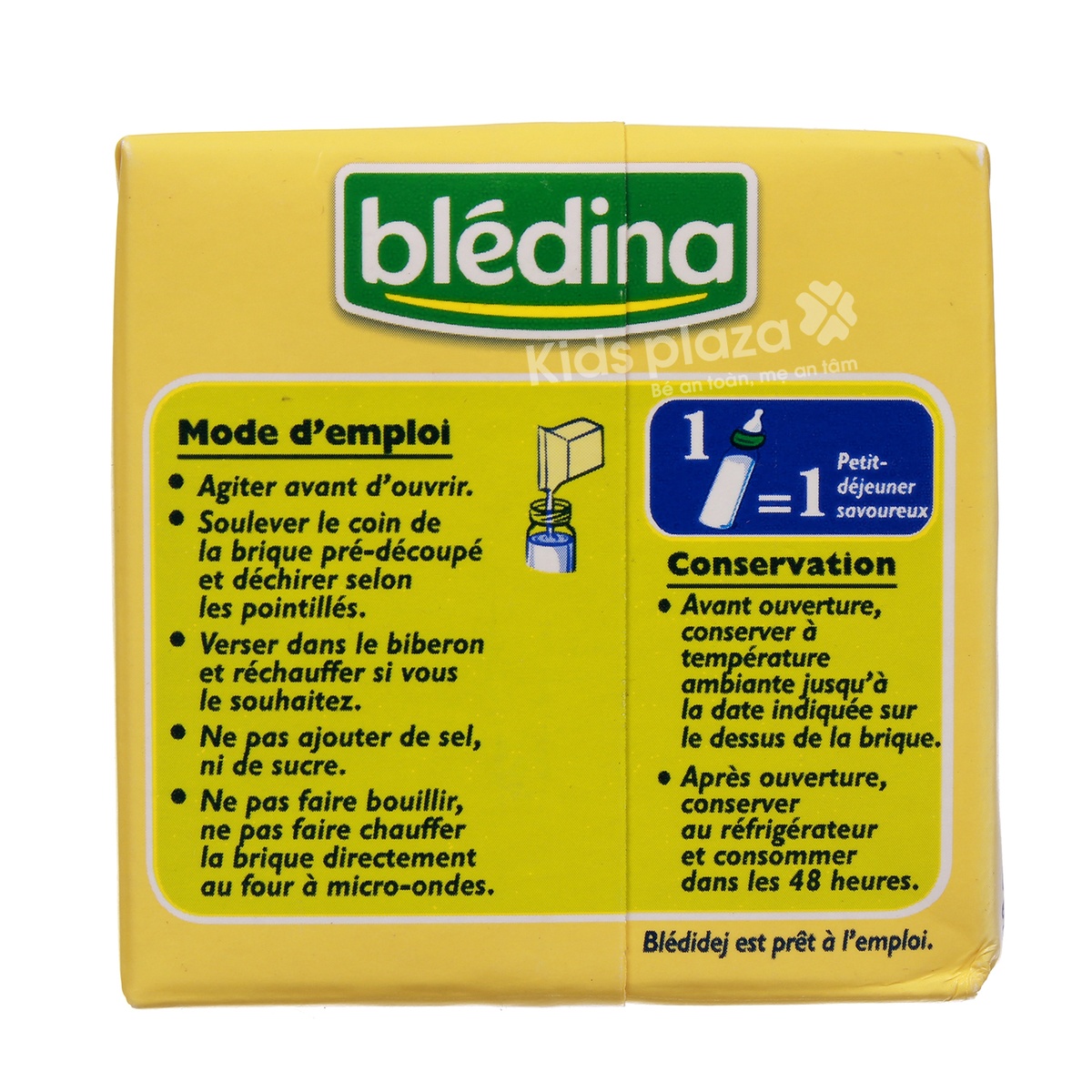 Sữa nước  Bledina 250ml - mặt phải