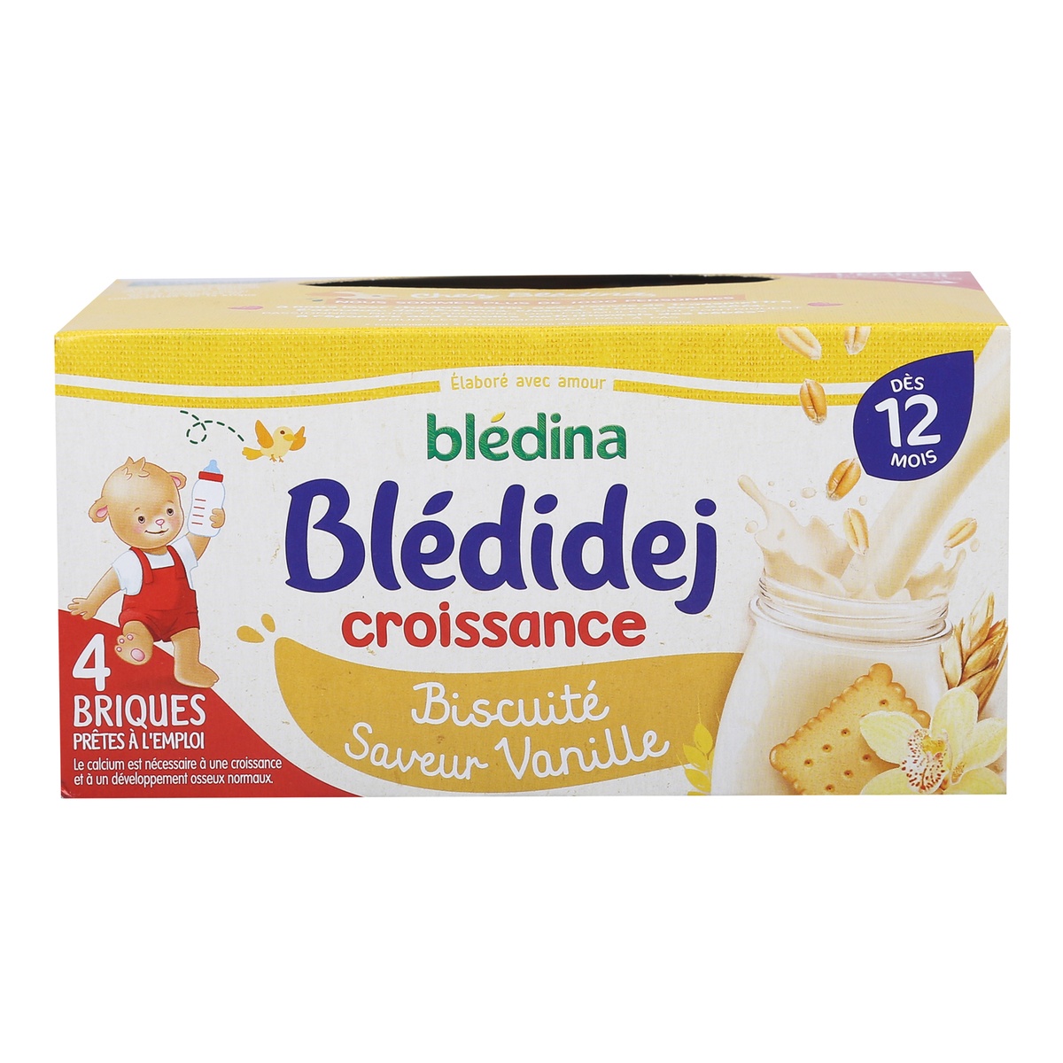Sữa nước Bledina vị bích quy vani 12M+ - mặt phải