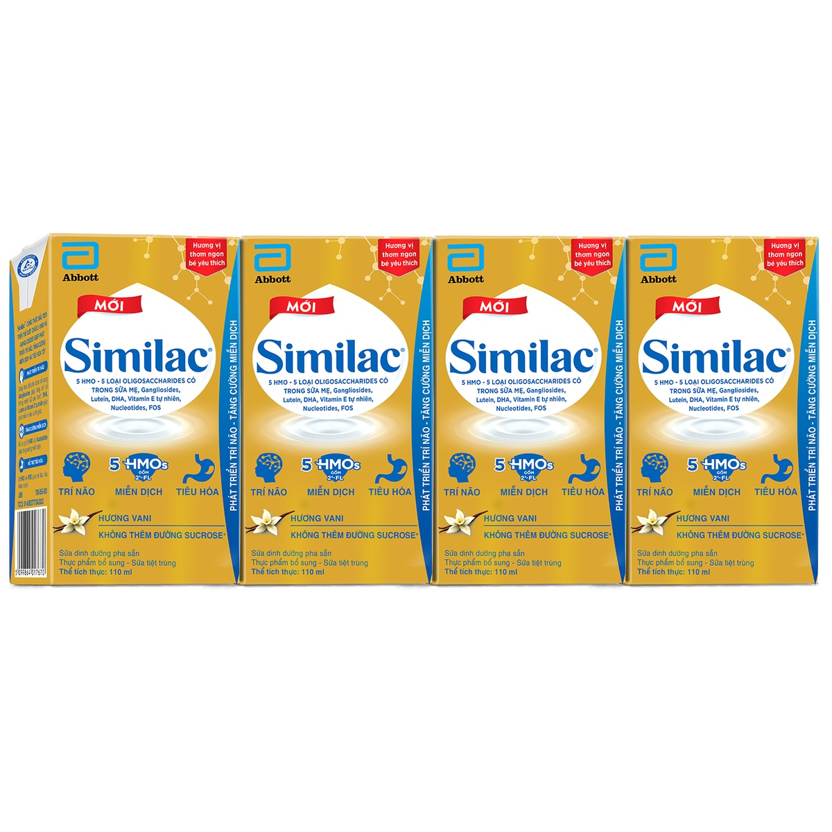 Sữa nước Similac Eye-Q HMO hương vani 4x110ml cho bé trên 1 tuổi - mặt phải