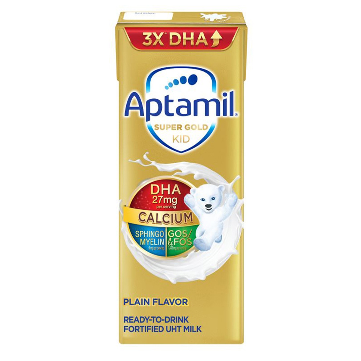 Sữa pha sẵn Aptamil Super Gold Kid 3x180ml - mặt trái