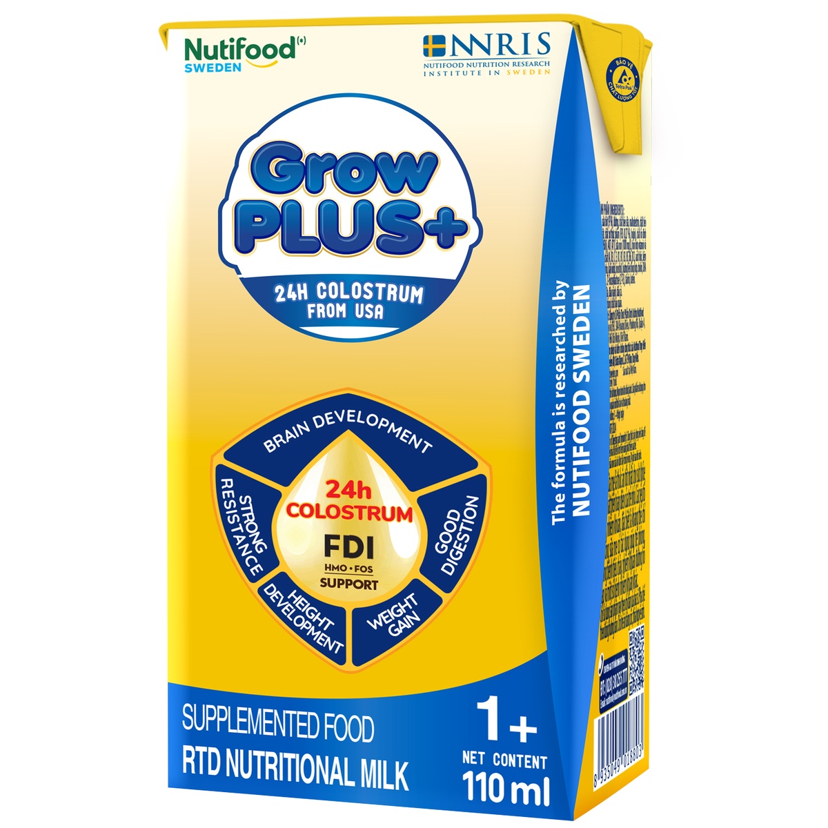 Sữa pha sẳn Nutifood GrowPlus+ Vàng 4*110ml - hình 6