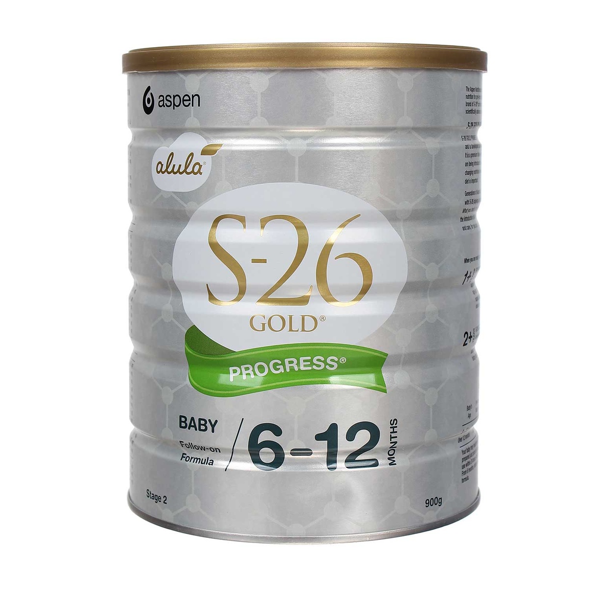 Sữa bột S26 số 2 Gold Progress 900g cho bé 6M-12M - mặt trái