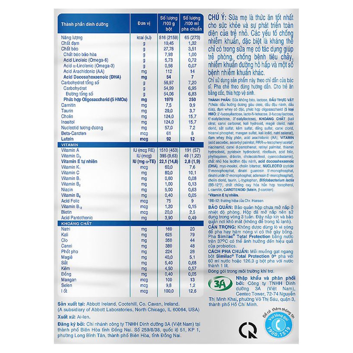 Sữa Similac Total Protection số 0+ 850g (cho bé 0-12 tháng tuổi) - hình 6