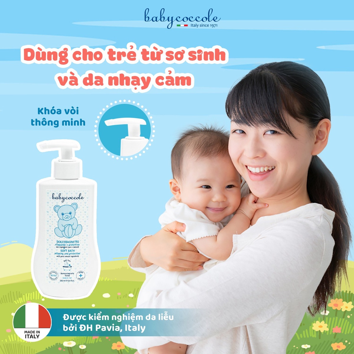 Sữa tắm dưỡng ẩm cho bé Babycoccole chiết xuất hoa sen 250ml 0M+ - hình 7