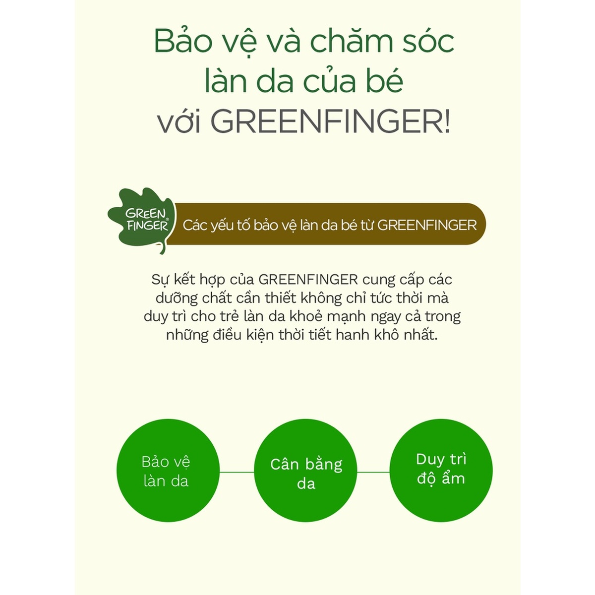 Sữa tắm dưỡng ẩm cho bé Greenfinger 320ml - mặt sau