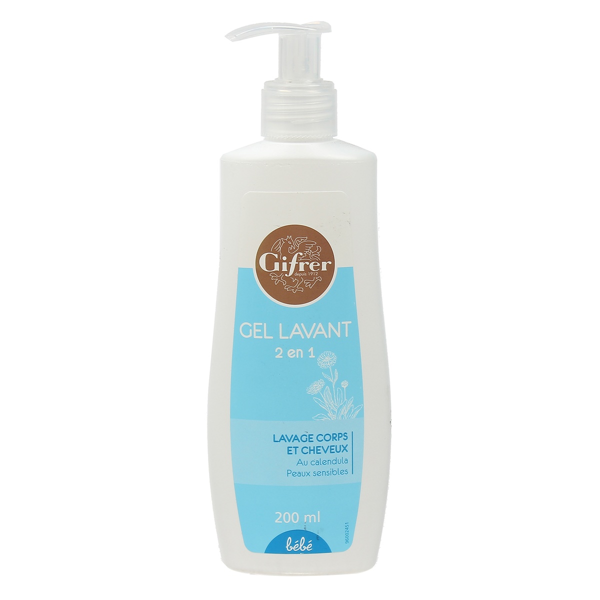 Sữa tắm gội 2in1 Gifrer 200ml - mặt trái