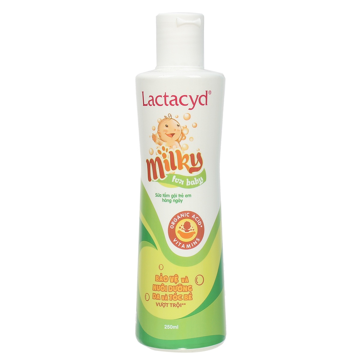 Sữa tắm gội Lactacyd Milky 250ml - mặt trái