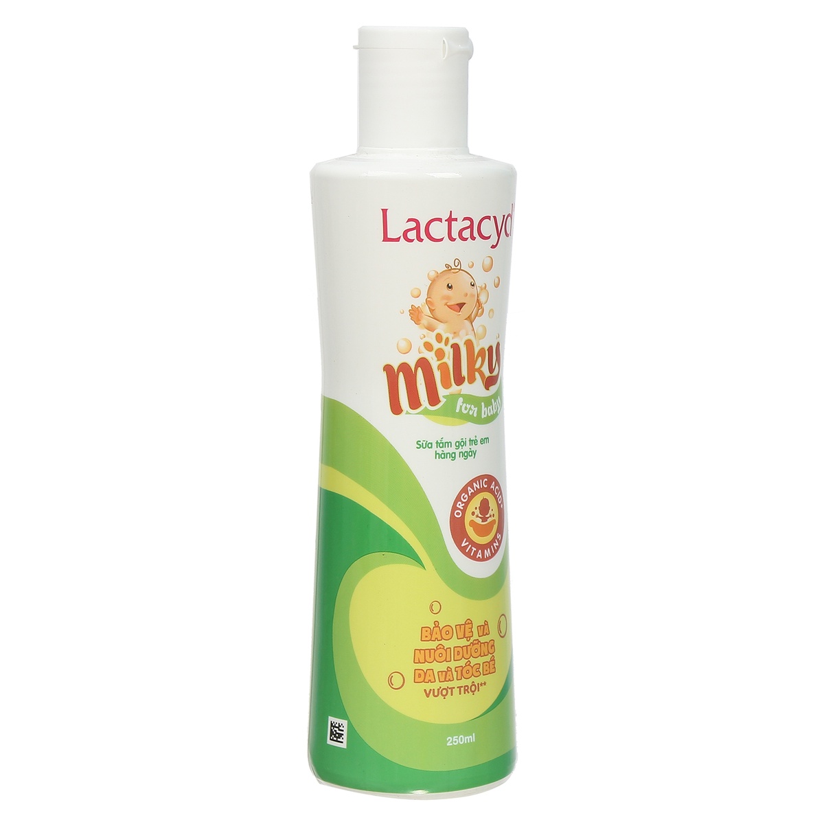 Sữa tắm gội Lactacyd Milky 250ml - mặt sau