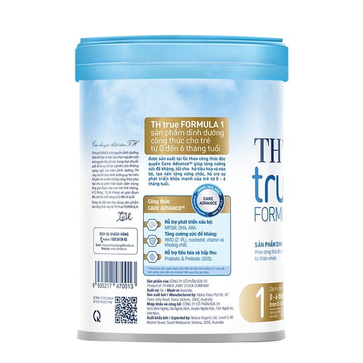 Sữa TH True Milk Formula số 1 (0-6 tháng) - mặt phải