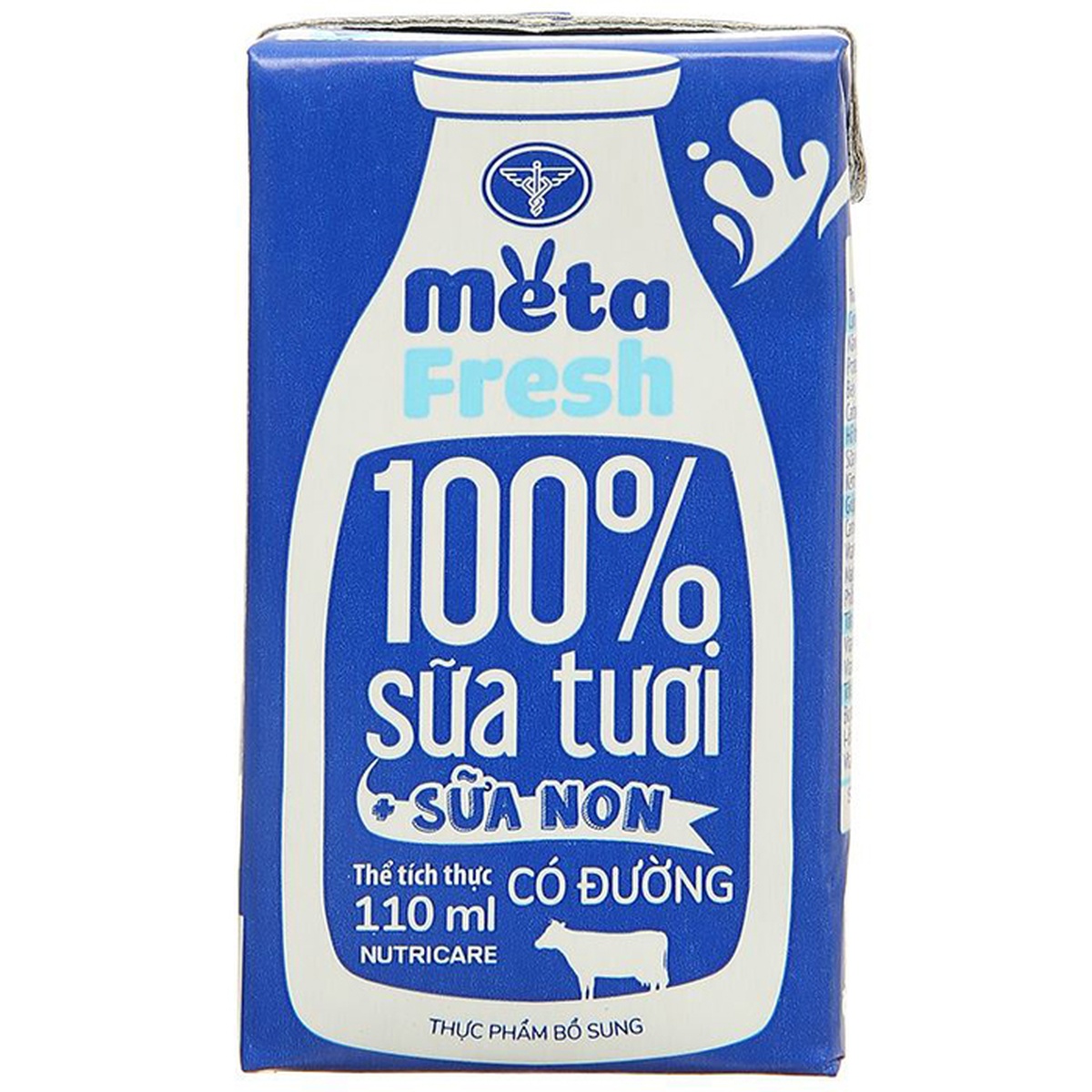 Sữa tươi có đường Nutricare MetaFresh 4x110ml - mặt trái