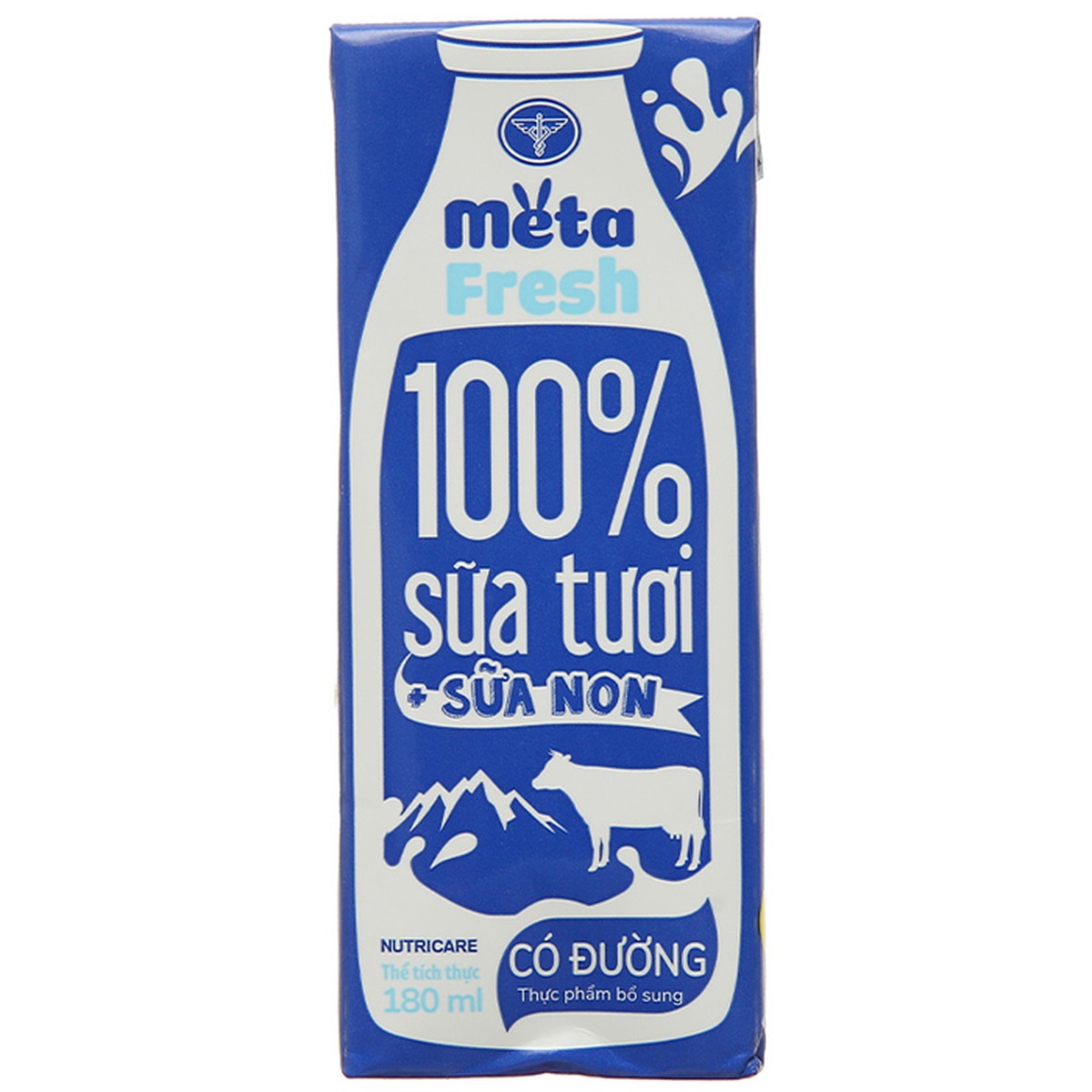 Sữa tươi có đường Nutricare MetaFresh 4x180ml - mặt trái