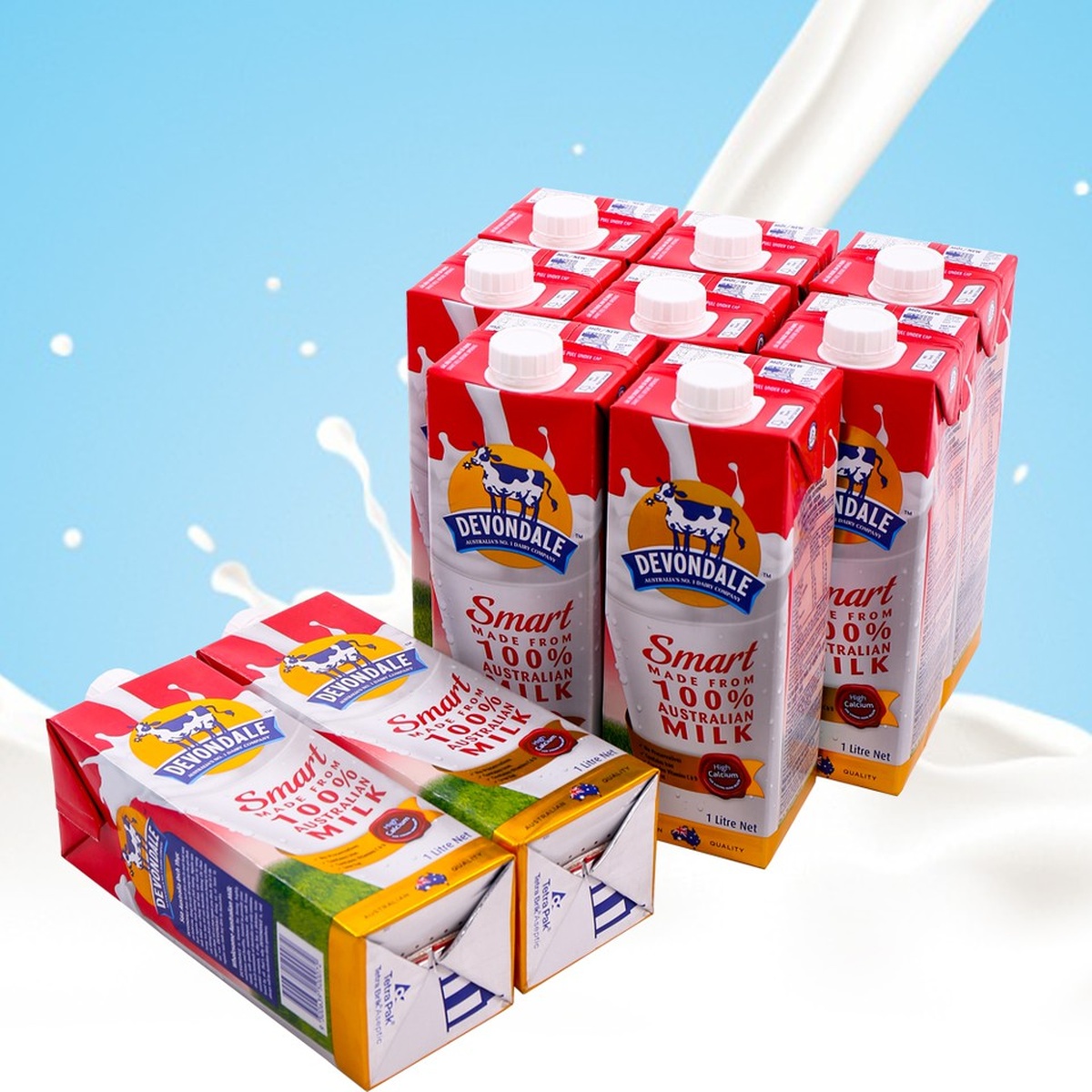 Sữa tươi Devondale Smart 1L - mặt sau