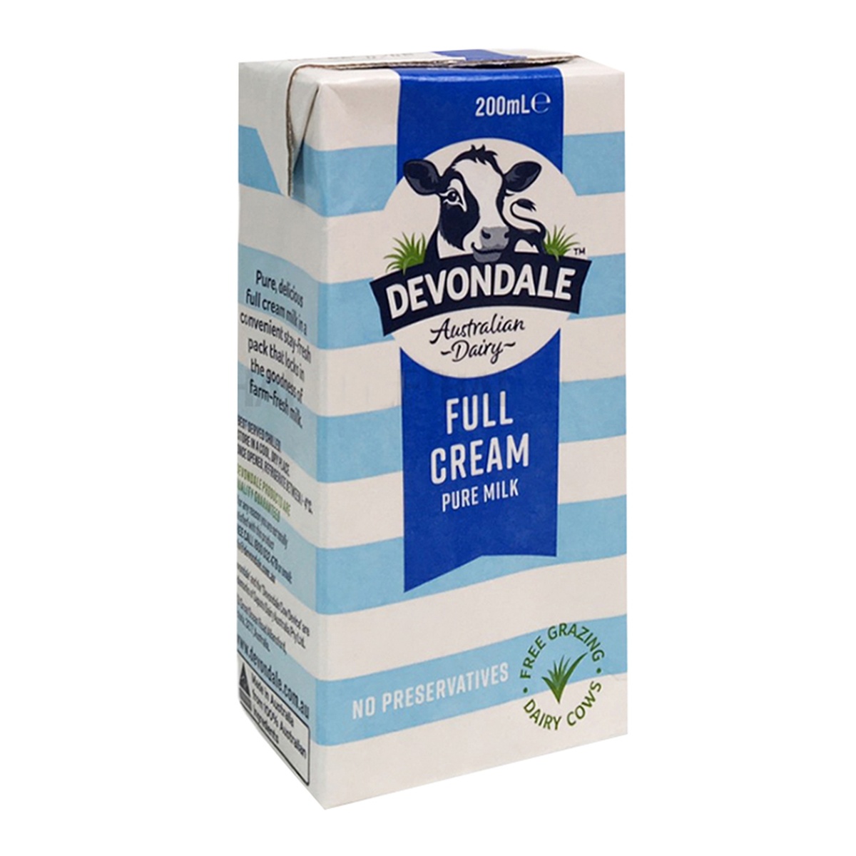 Sữa tươi Devondale FullCream 200ml (lốc 6) - mặt trái