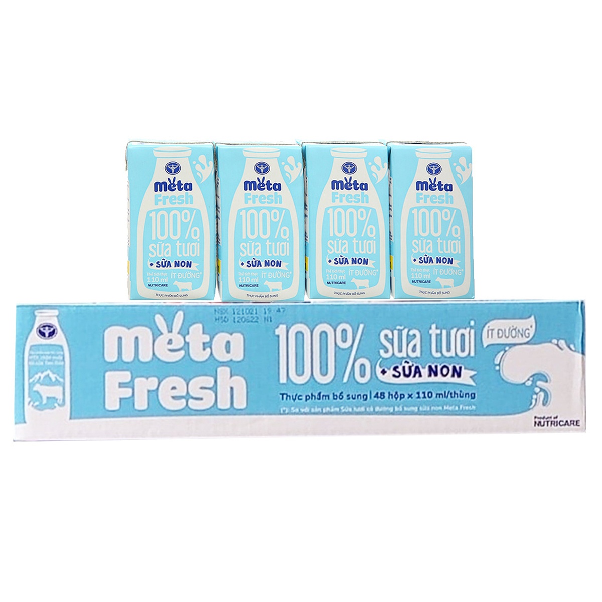 Sữa tươi ít đường Nutricare MetaFresh 4x110ml - hình 6