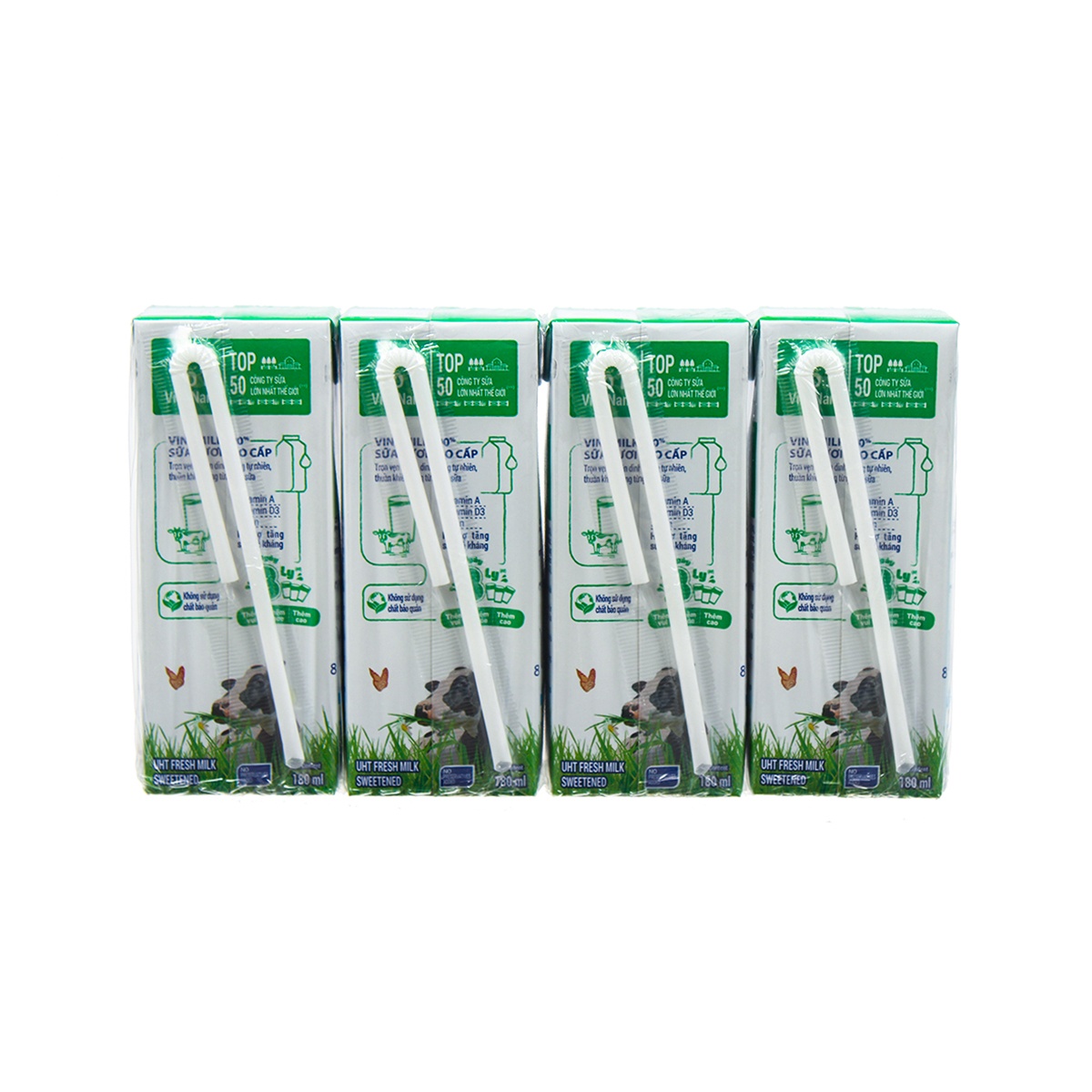 Sữa tươi tiệt trùng có đường Vinamilk 4*180ml cho bé trên 1 tuổi - mặt phải