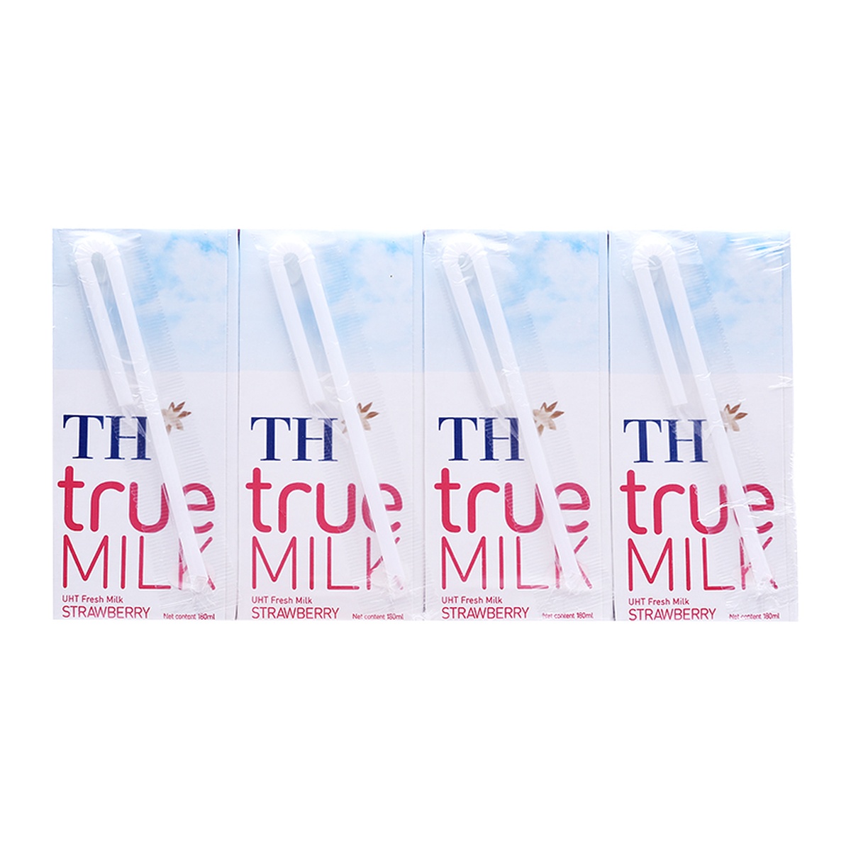 Sữa tươi tiệt trùng TH True Milk hương dâu 180ml - mặt phải
