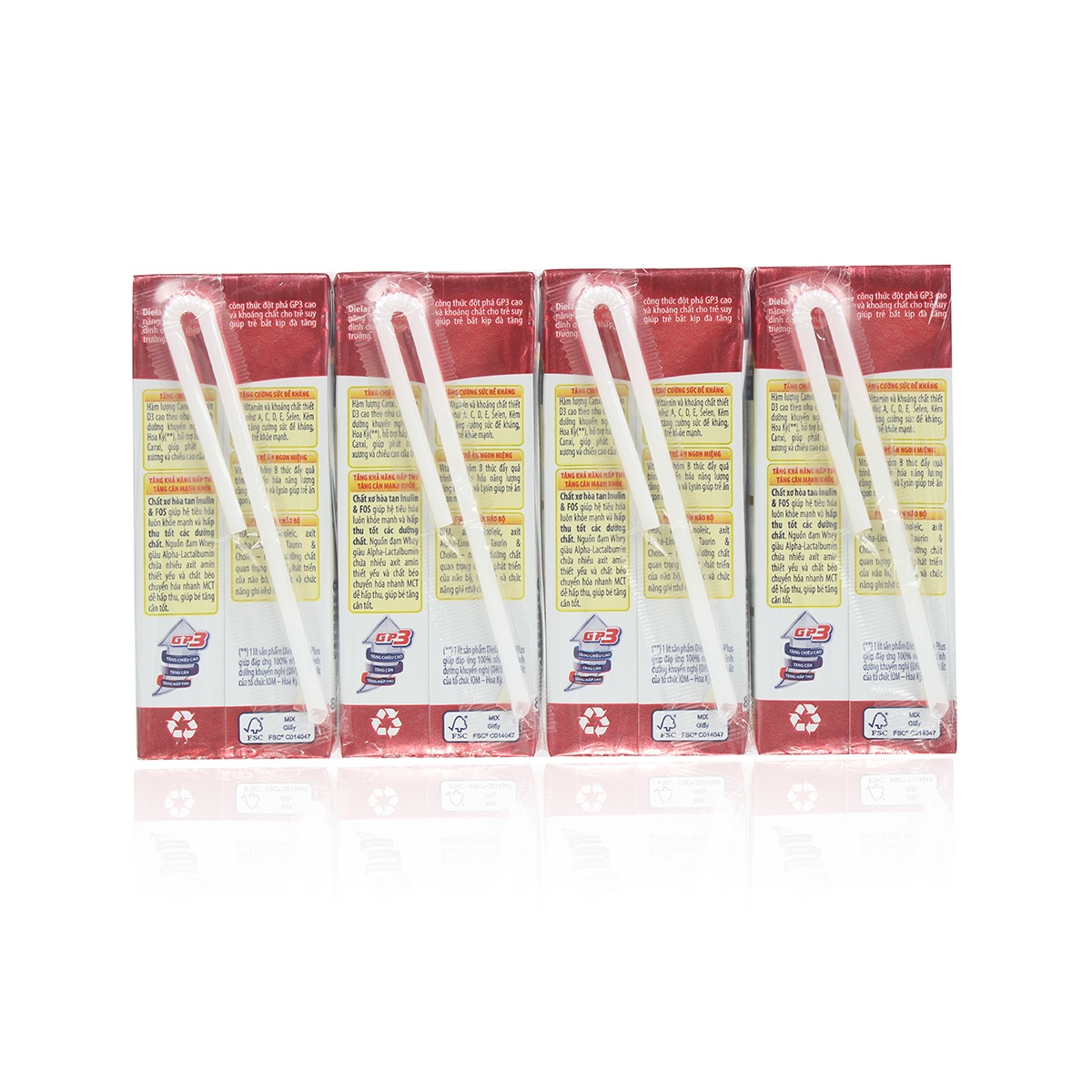 Sữa uống dinh dưỡng Dielac Grow Plus (4*180ml) cho bé trên 1 tuổi - mặt phải