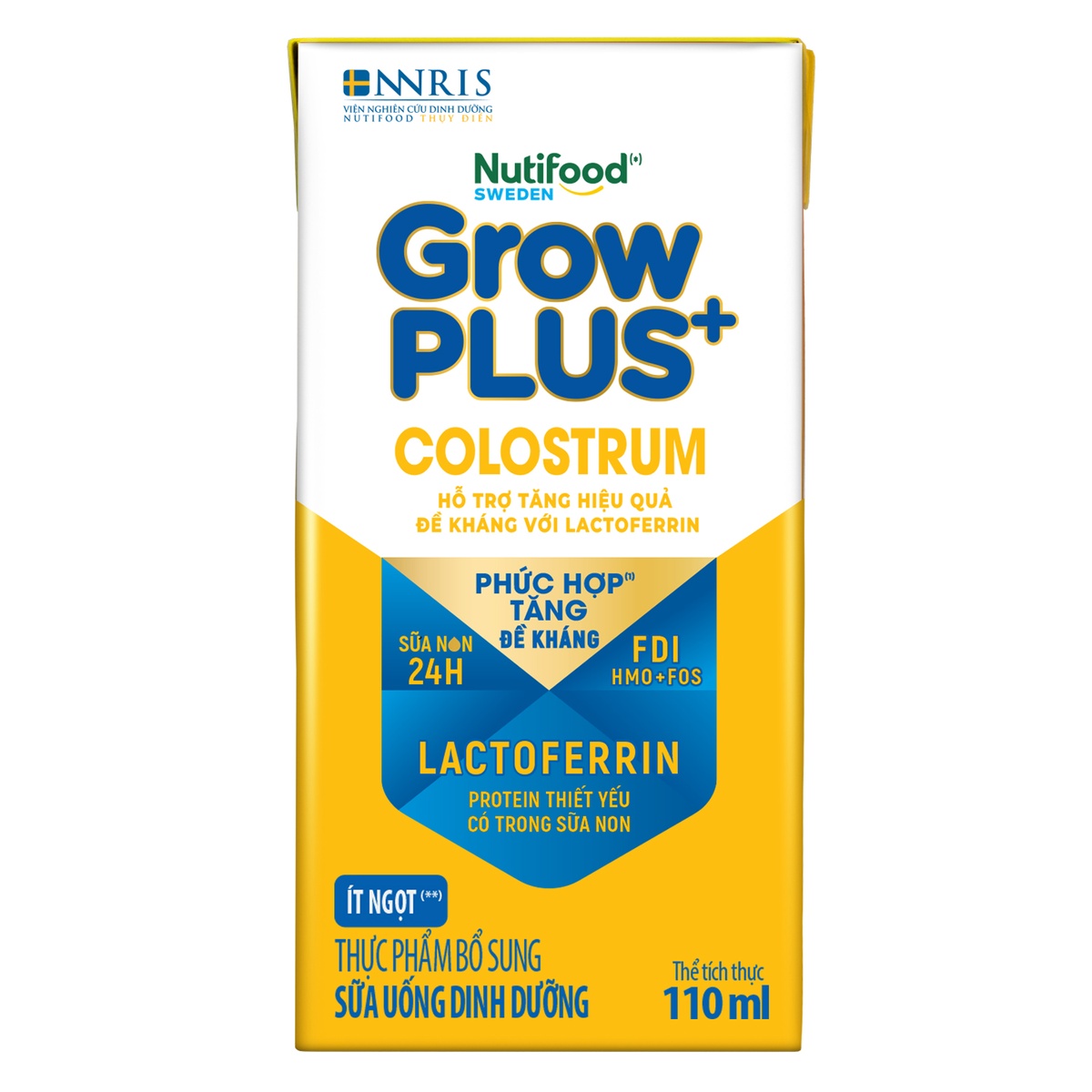 Sữa uống dinh dưỡng Nutifood Colostrum Lactoferrin 4x110ml - mặt phải