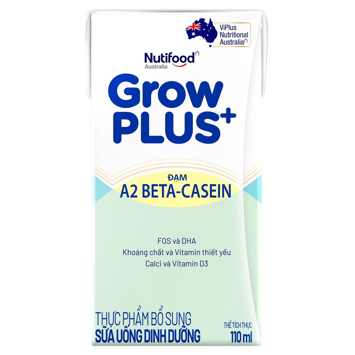 Sữa uống dinh dưỡng Nutifood GrowPlus A2 Beta Casein 4x110ml - mặt phải
